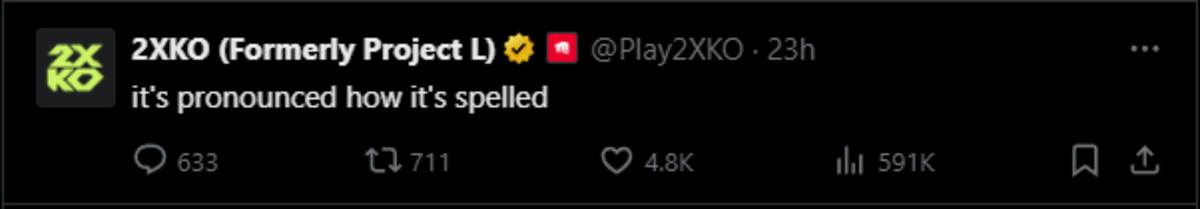 The biggest confusion was in how the game name should be spelled, but the official account was quick to clear that up.